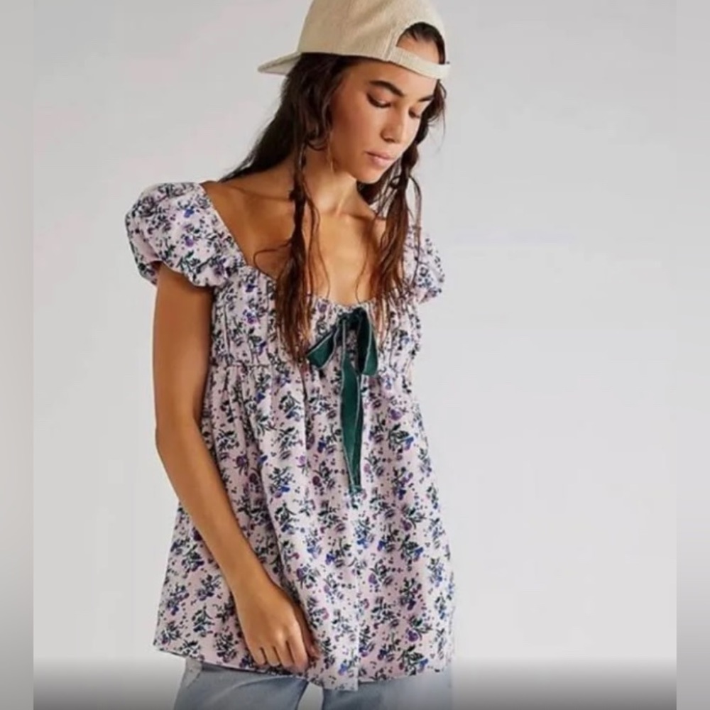 Free People Gaia Printed Corduroy Tunic